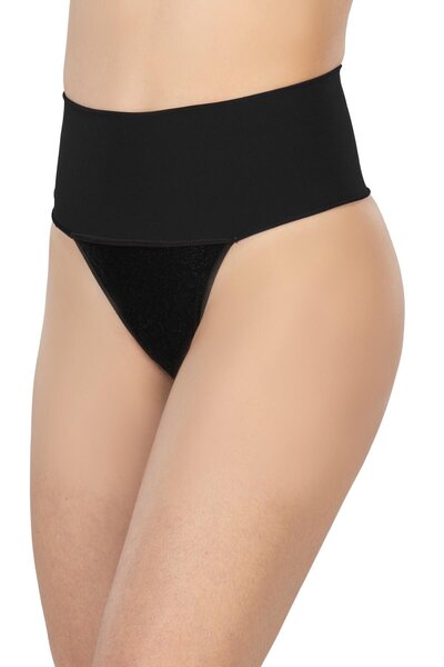 Emay BLACK MI 2048 Безшевен корсет с двойна цвятна връв