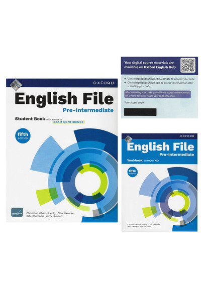 OXFORD UNIVERSITY PRESS English File fifth edition pre-Intermediate Student Book and workbook with access to Exam Confidence