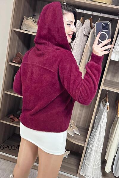 İnce Topuk Prive Series Hooded Soft Knitwear Cardigan 6P014