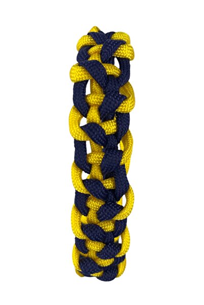 PARACORD Sarı Lacivert Geniş Geçişli Model Bileklik