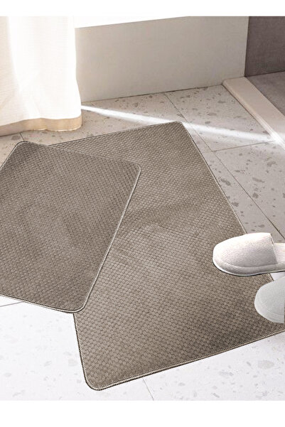 Chilai Home Fine up Mink 2-Piece Bath Mat, 4 Seasons Washable Non-Slip Base