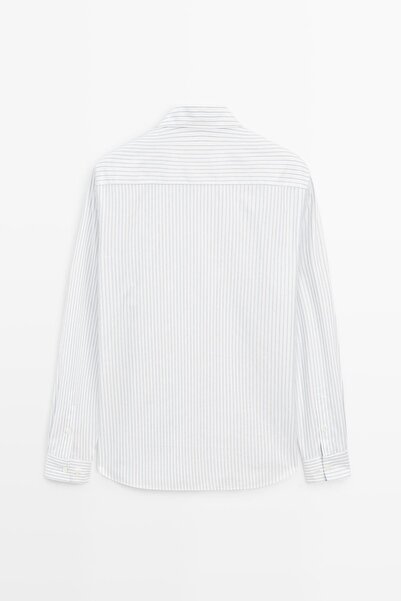 Massimo Dutti %100 pamuklu regular fit çizgili gömlek