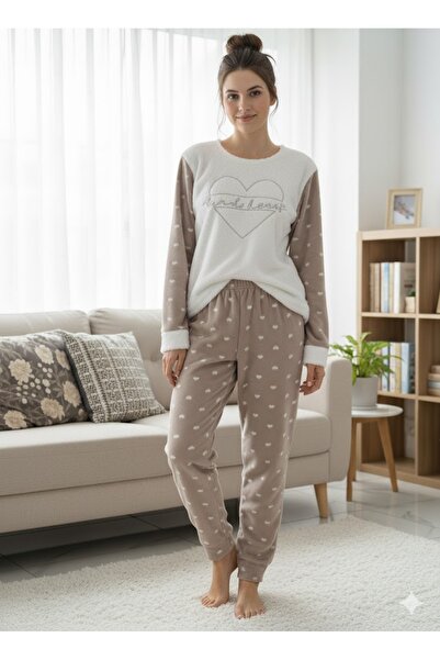 FAMES PİJAMA Women's Fleece Pjama Suit