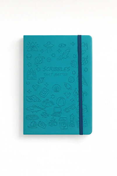 Evistro Leather Agenda Daily Notepad Notebook Turquoise