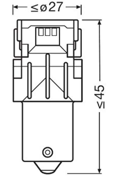 ams-OSRAM SET OF 2 AUXILIARY LED BULB 12V (PY21W) AMBER BLI OSRAM