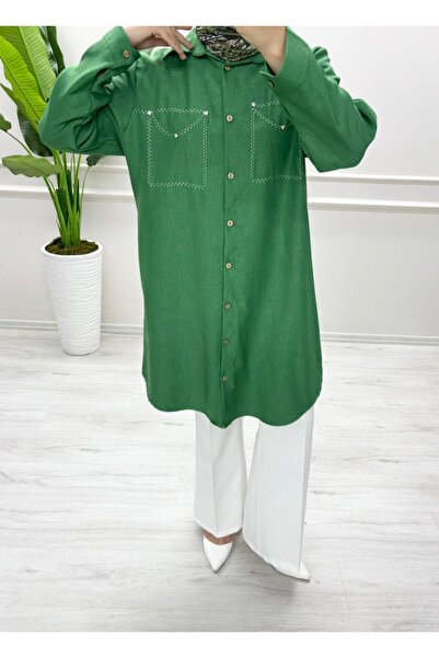 moda acar Stone Linen Tunic
