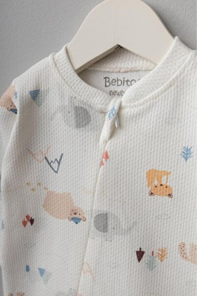 Bebitof 100% Cotton Cute Animals 10 Piece Hospital Discharge Set Bbtf.Ekr.10082