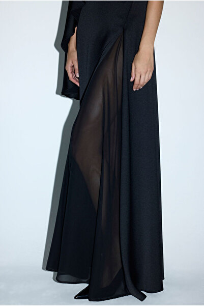 adL Mert Aslan Asimetrik Saten Elbise