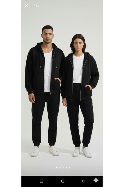 ABAS 3 İP KALIN PAMUKLU UNİSEX CEKETLİ TAKIM%100 KALİN PAMUK PENYE