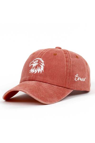 Braver Collection Kartal Nakışlı Yıkamalı Şapka