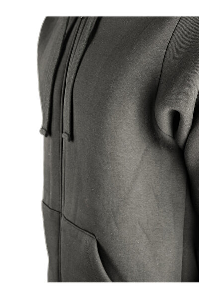 blck & premium 3 Yarns Ş Fleece-Lined Softtouch Tech. Double Layer Hooded Sweath Jacket