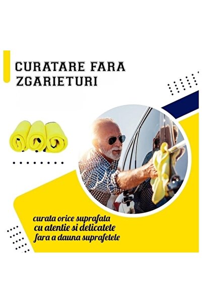 DigiMat Set 3 lavete microfibra DIGIMAT® 500 GSM, super absorbante, 2 fete, 30x30 cm