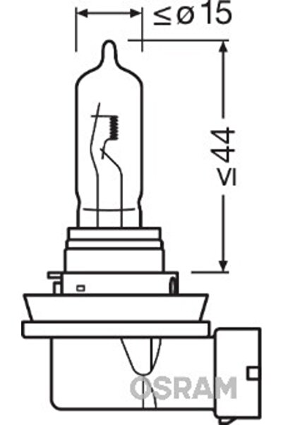ams-OSRAM BULB 12V H9 65 W ORIGINAL OSRAM