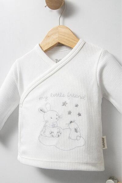 Bebitof 100% Cotton Cute Rabbits Patterned 10 Piece Boxed Newborn Hospital Release Bodysuit Set Bbt