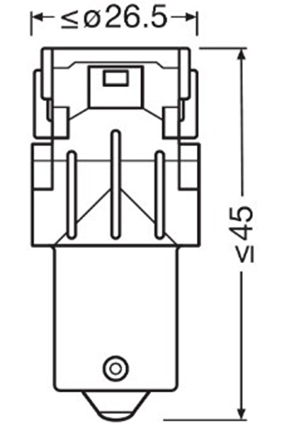 ams-OSRAM SET OF 2 AUXILIARY LED BULB 12V (P21W) AMBER BLI OSRAM