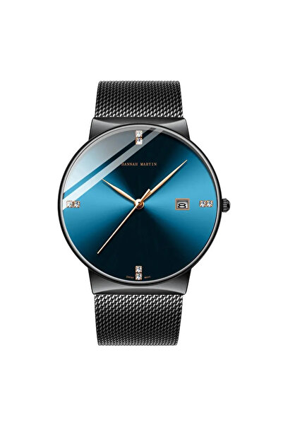 Hannah Martin Ceas de mână bărbătesc cu mecanism cu cuarț japonez, clasic, ne...