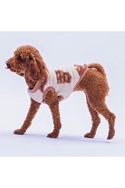 Pettrend Poodle Paw Peluş Sweat Poodle Desenli Kedi Köpek Sweati Kedi Köpek Kıyafeti Köpek Peluş Kolsuz Sweat