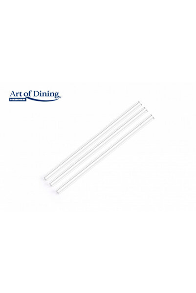 Heinner Set of 6 glass straws with cleaning brush