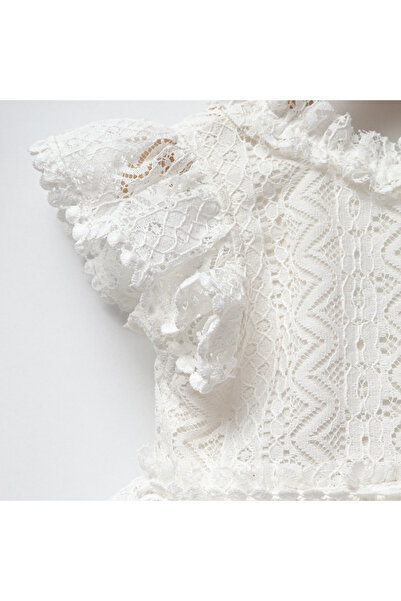 Cumino Lace Patterned Girl's Jumpsuit 3-6/6-9/9-12/12-18 Months