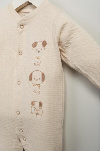 Bebitof 100% Cotton Cute Puppies Patterned 10 Piece Boxed Newborn Hospital Release Bodysuit Set B