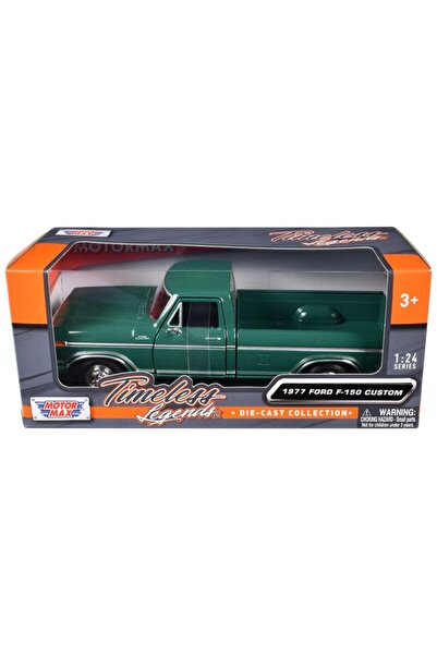 Motor Max Motormax 1977 Ford F-150 Custom Pickup Yeşil 1/24 Model Araba