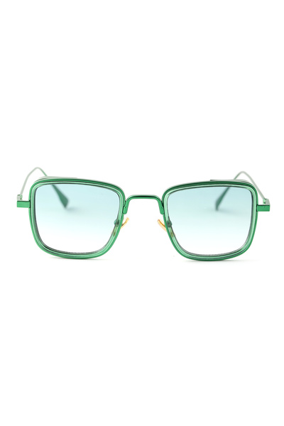 Angel Eyes Green Frame Green Glass Sunglasses Unisex
