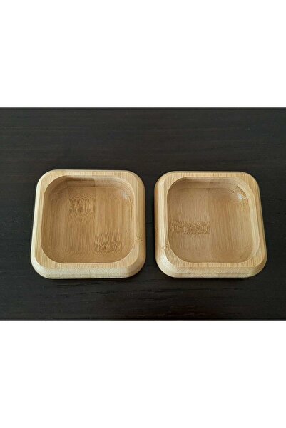 bir sürü eşya pak market 2 Pieces Bamboo Snack Bowl Nut Plate - Square