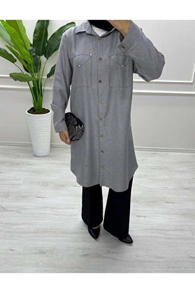 moda acar Stone Linen Tunic