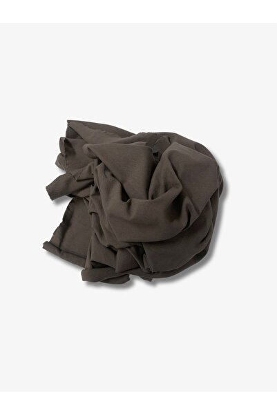 Yiğit Kumaş Thin K Ribbed Knit Fabric, Piece 170X110 cm Brown (Cut)