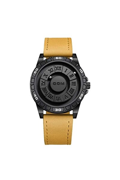 DOM Ceas de mână bărbătesc cuarț creativ magnetic casual simplu maro piele