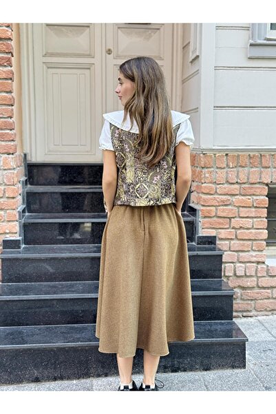 Retrobird Valerie Winter Flared Long Skirt Women's Light Brown