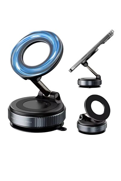 KILIF HOUSE 360 Dönebilen Ayarlanabilir Vakumlu Araç İçi Telefon Tutucu Kullanılabilen Magsafe Telefon Tutucu