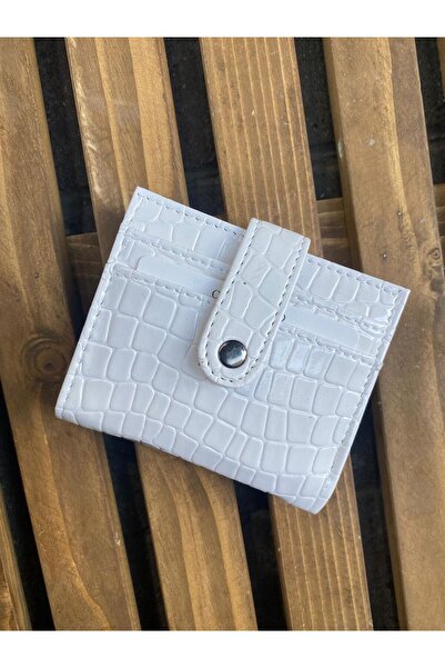 SHIKIRTI Γυναικείο πορτοφόλι-θήκη για κάρτες με μοτίβο κροκόδειλου από συνθετικό δέρμα με κλείσιμο με κουμπωτά (Αποστολή σε κουτί)