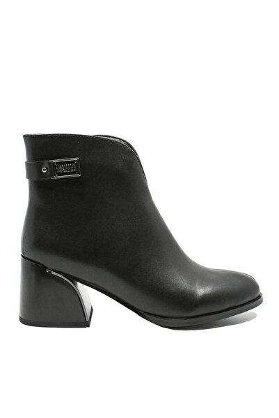 Anna Viotti Ghete de damă până la gleznă, negre, din piele (GOR 2561)