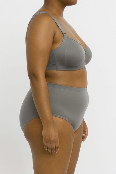 enmodaiçgiyim Сірий великий розмір C без швів, без кісточок, без наповнювача, з широкими бретелями, не залишає слідів