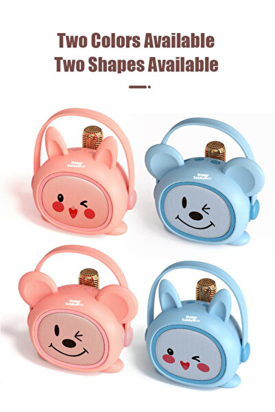 SMART TabbyBoo Microfon karaoke copii Poly, cu difuzor separat, microSD card, 4 efecte voce,Albastru