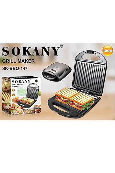 SOKANY شواية وصانعة سندويشات - 1400 واط - SK-BBQ-147