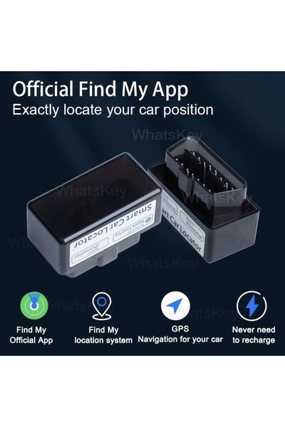 UnderShop OBD Car Tracker Compatible with Apple Find My, Global GPS without SIM, Anti-theft