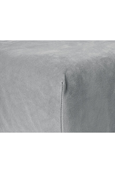 Sleeptime Grey fitted sheet, with elastic, made of super soft velvet, 160x200 cm