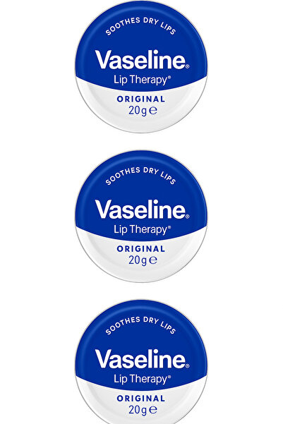 Vaseline Lip Therapy Original 3’lü Set – Nemlendirici Dudak Balmı (20g x 3)