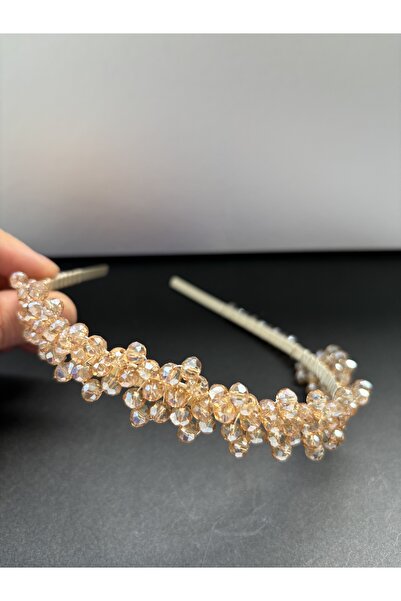 Store Gelin aksesuar özel gün tokası taç koyu vizon