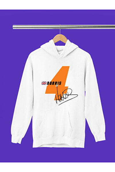 MAGORS Φούτερ F1 με κουκούλα με μακρύ μανίκι από βαμβάκι με στάμπα LANDO NORRIS επένδυση fleece 3-THREAD