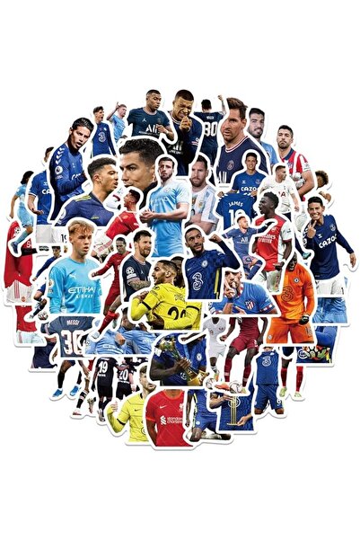 Generic Cute Waterproof Vinyl Stickers – Football Stars Design (50 Pieces)