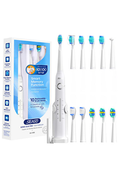 DANESSO Sonic electric toothbrush, Danesso®, For adults and children, 40,000 pulsations, 10 heads included