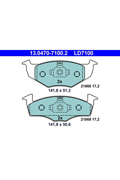 Ate Set Placute Frana Frana Disc Seat Arosa Skoda Fabia 1/Fabia 2 1994-2014