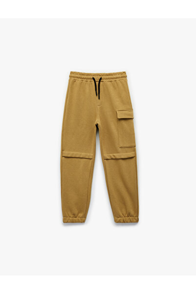 Koton πλαϊνή τσέπη Λεπτομερής φόρμα επένδυση fleece Jogger με κορδόνια στη μέση