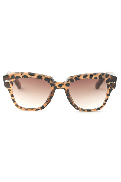 Angel Eyes Leopard Cornered Brown Glass Unisex Sunglasses – Uv400 Protection
