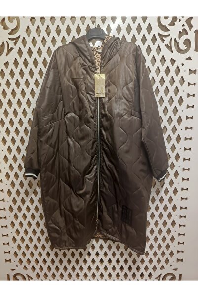 NewCollettin İtalyan Büyük Beden Kapitone Mont