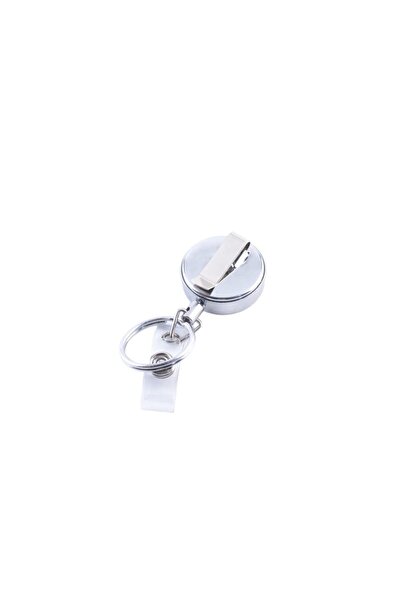 hiçdurmaal Metal Gövdeli Metal İpli Yaka Kartı İçin 3 Cm Yoyo Anahtarlık 1 Adet