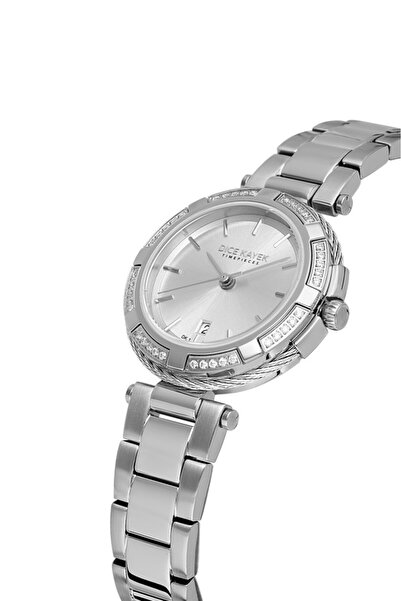 Dice Kayek Dk.1.Ag1398.01 Calendar Steel Case 5 Atm Water Resistant Metallic Color Women's Wristwatch